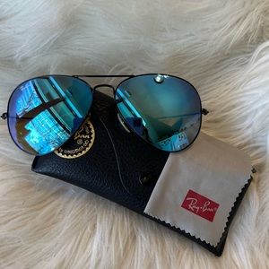 Ray Ban Aviator Flash Lenses Gradient Blue Mirror